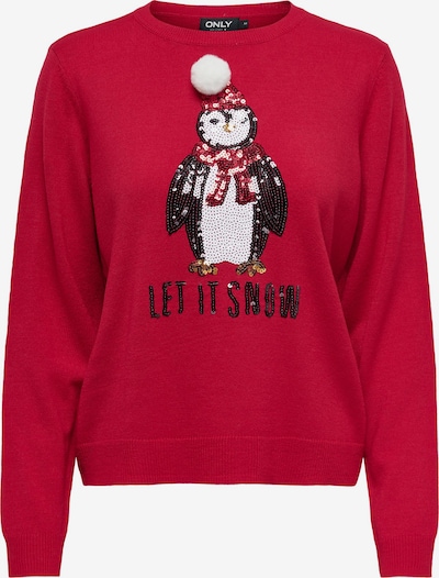 ONLY Sweater in bright red / Black / White, Item view
