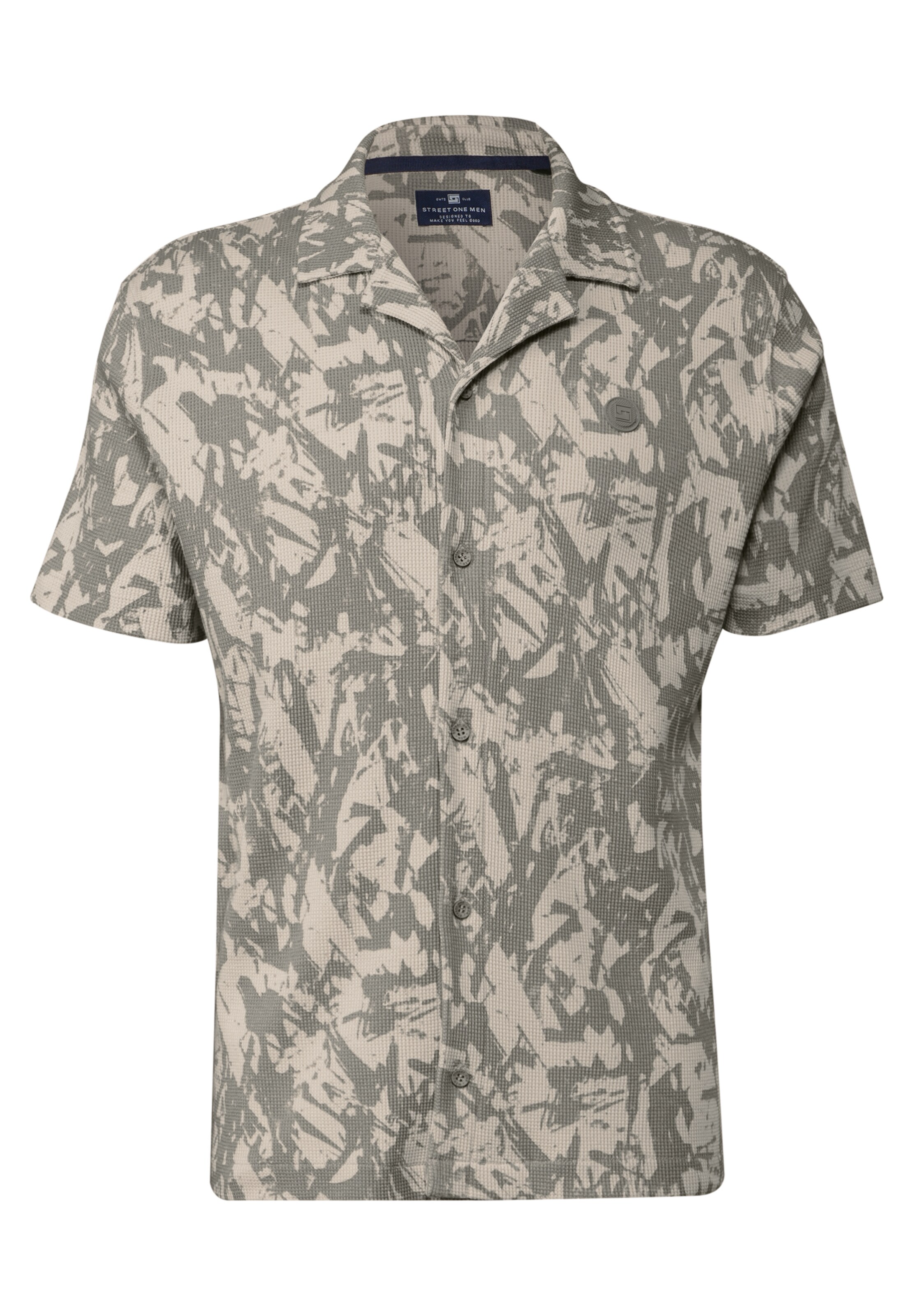 Street One MEN Regular Fit Hemd in Beige: Vorderseite