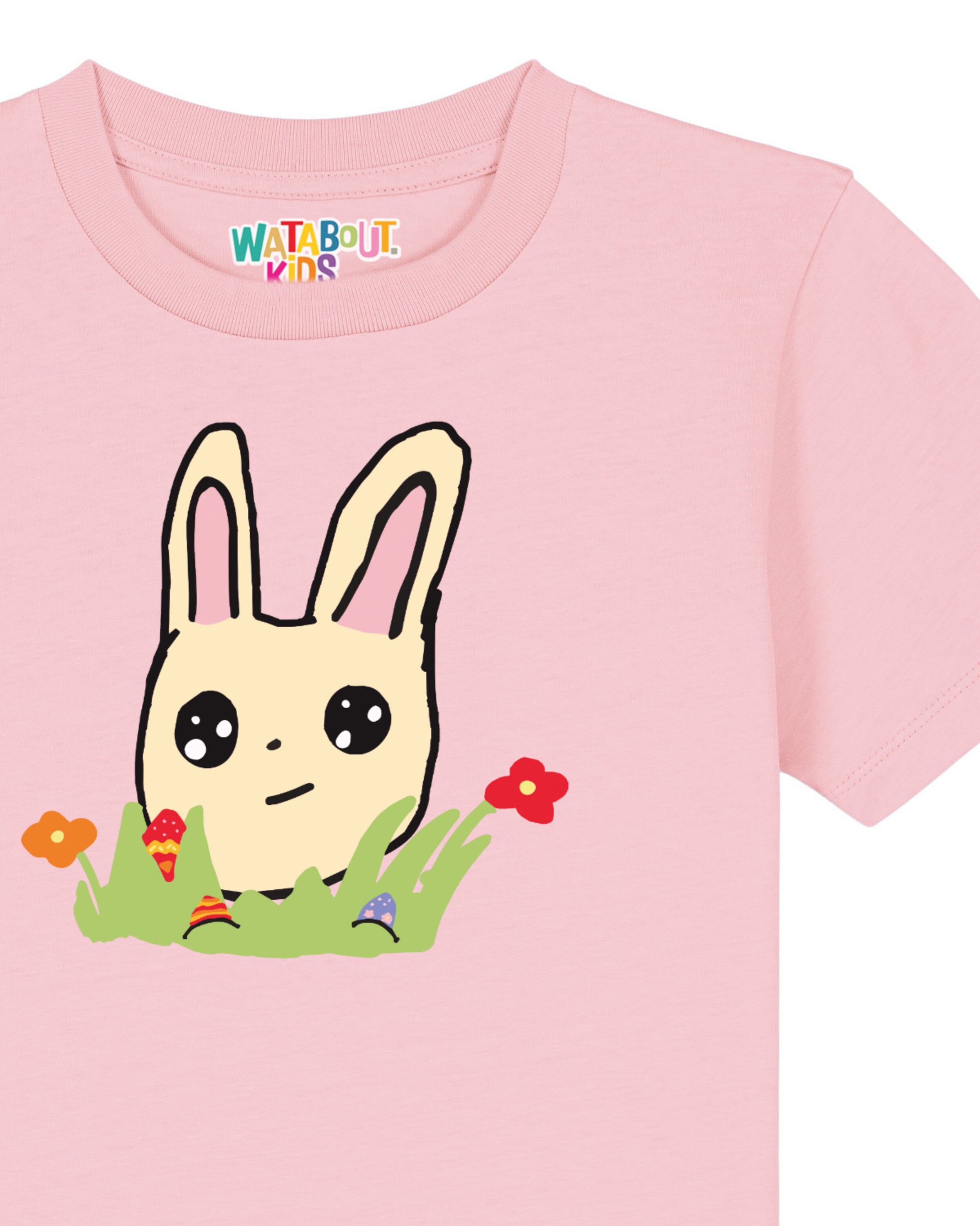 watabout.kids Shirt 'Osterhase mit Blumen' in Pink