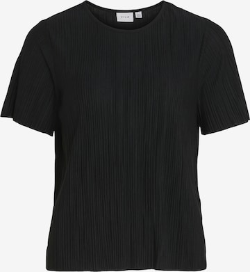 VILA Тениска 'PLISA' в черно: отпред