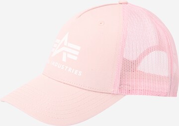 Cappello da baseball di ALPHA INDUSTRIES in rosa: frontale