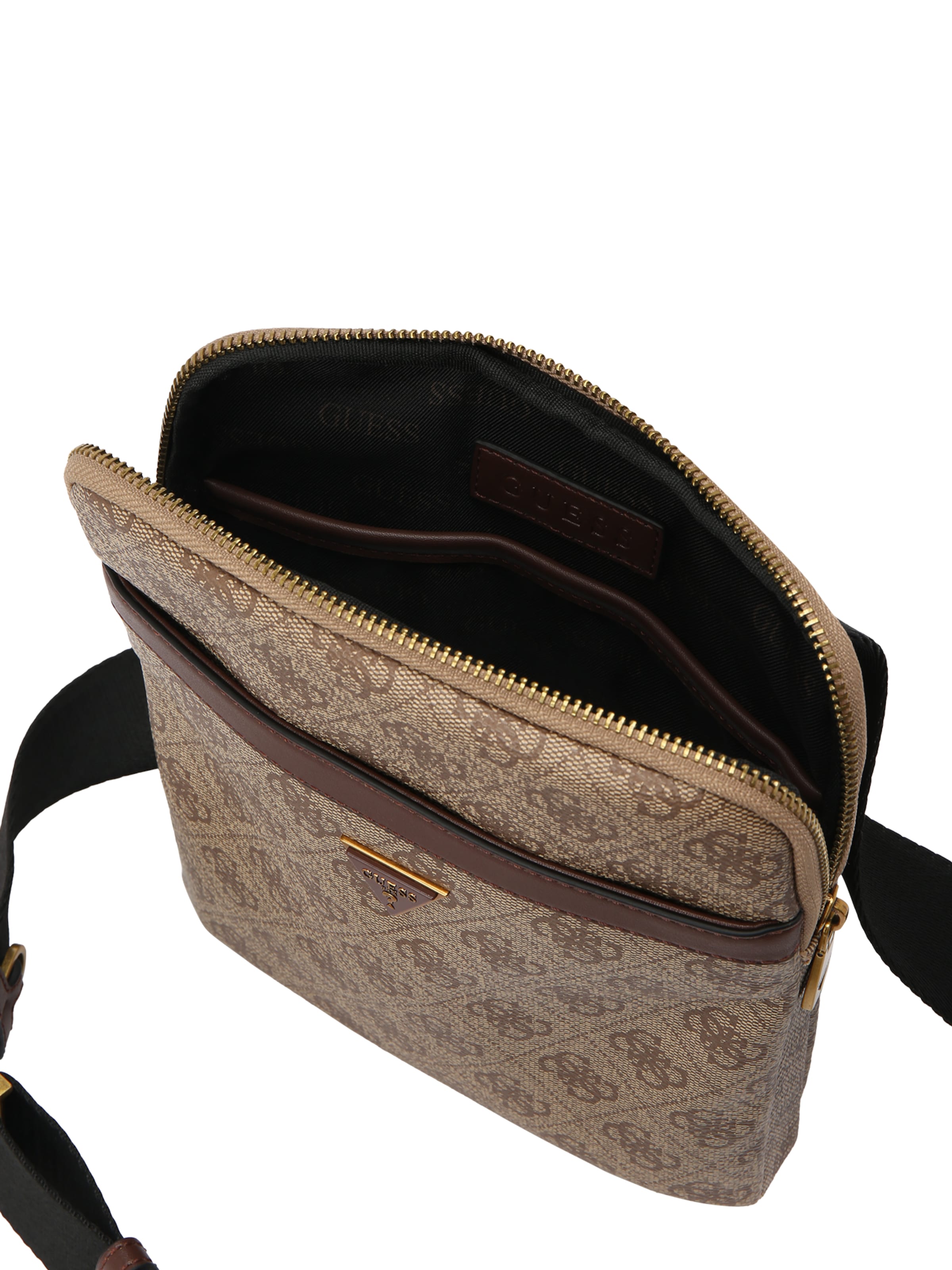 GUESS Чанта за през рамо тип преметка 'MILANO CROSSBODY FLAT' в бежово