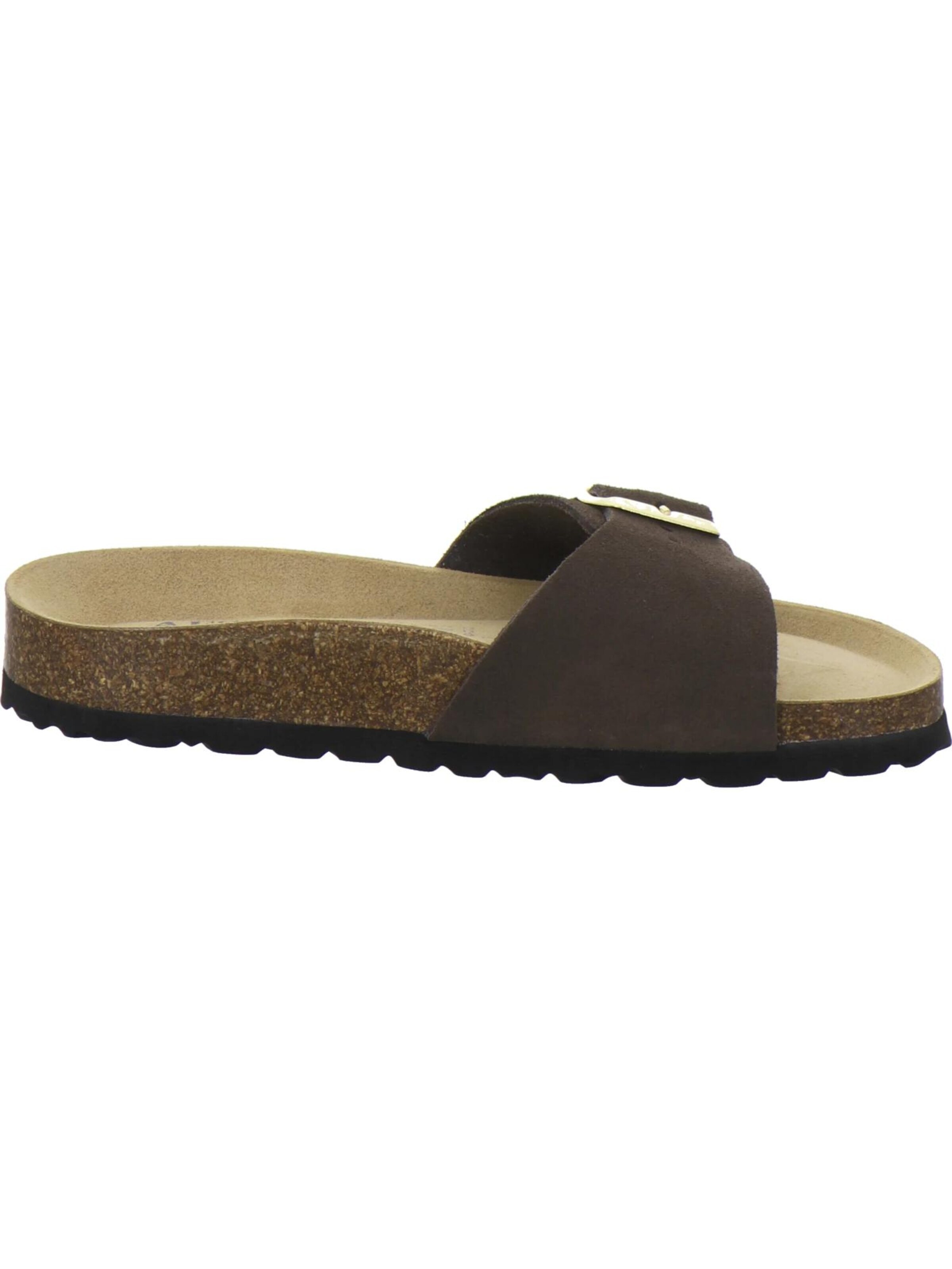 AFS-Schuhe - Zapatos abiertos 'Pantoletten Damen Einschnaller espresso' en marrón
