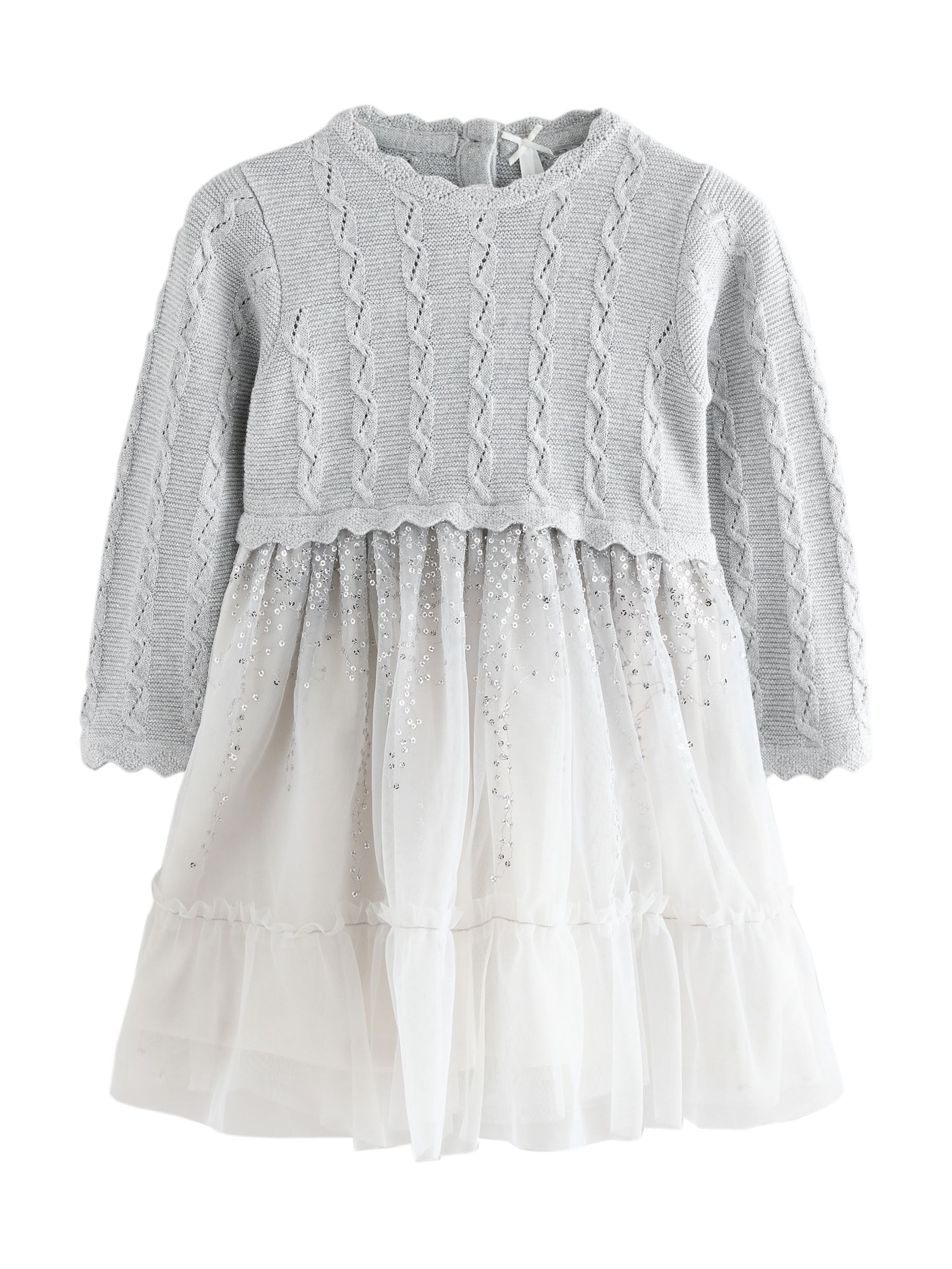 Next Рокля в сиво: отпред