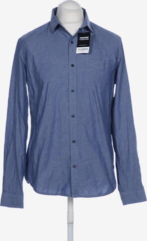 s.Oliver Button Up Shirt in L in Blue: front