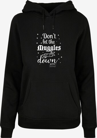 ABSOLUTE CULT Sweatshirt 'Harry Potter - Don't Get The Muggles' in Zwart: voorkant