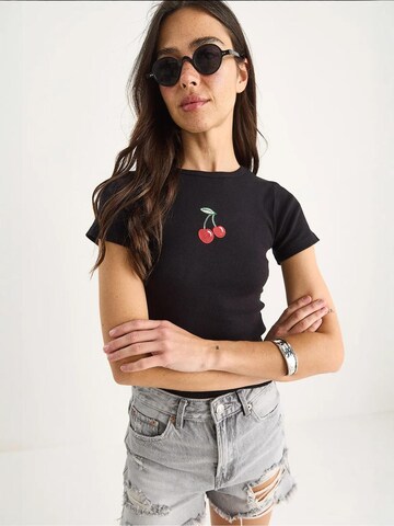 Bianco Lucci T-Shirt in Schwarz