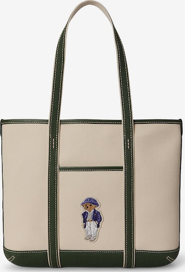 Polo Ralph Lauren Ostoskassi koossa One Size värissä ecru / tummanvihreä, Tuotenäkymä