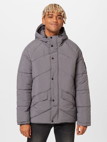 BURTON MENSWEAR LONDON Jacke 'Diagonal' in Grau: predná strana