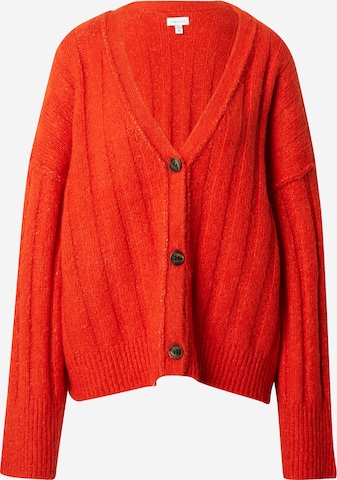 TOPSHOP Knit cardigan in Orange: front