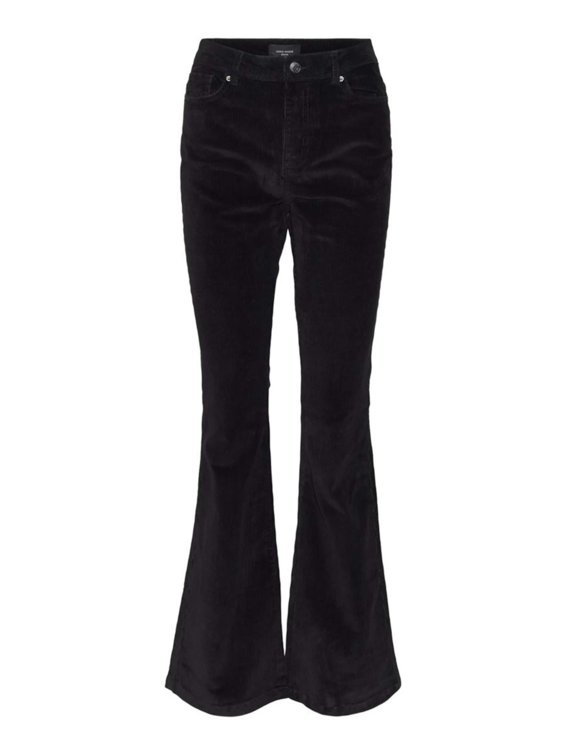 évasé Pantalon 'Siga' VERO MODA en noir : devant