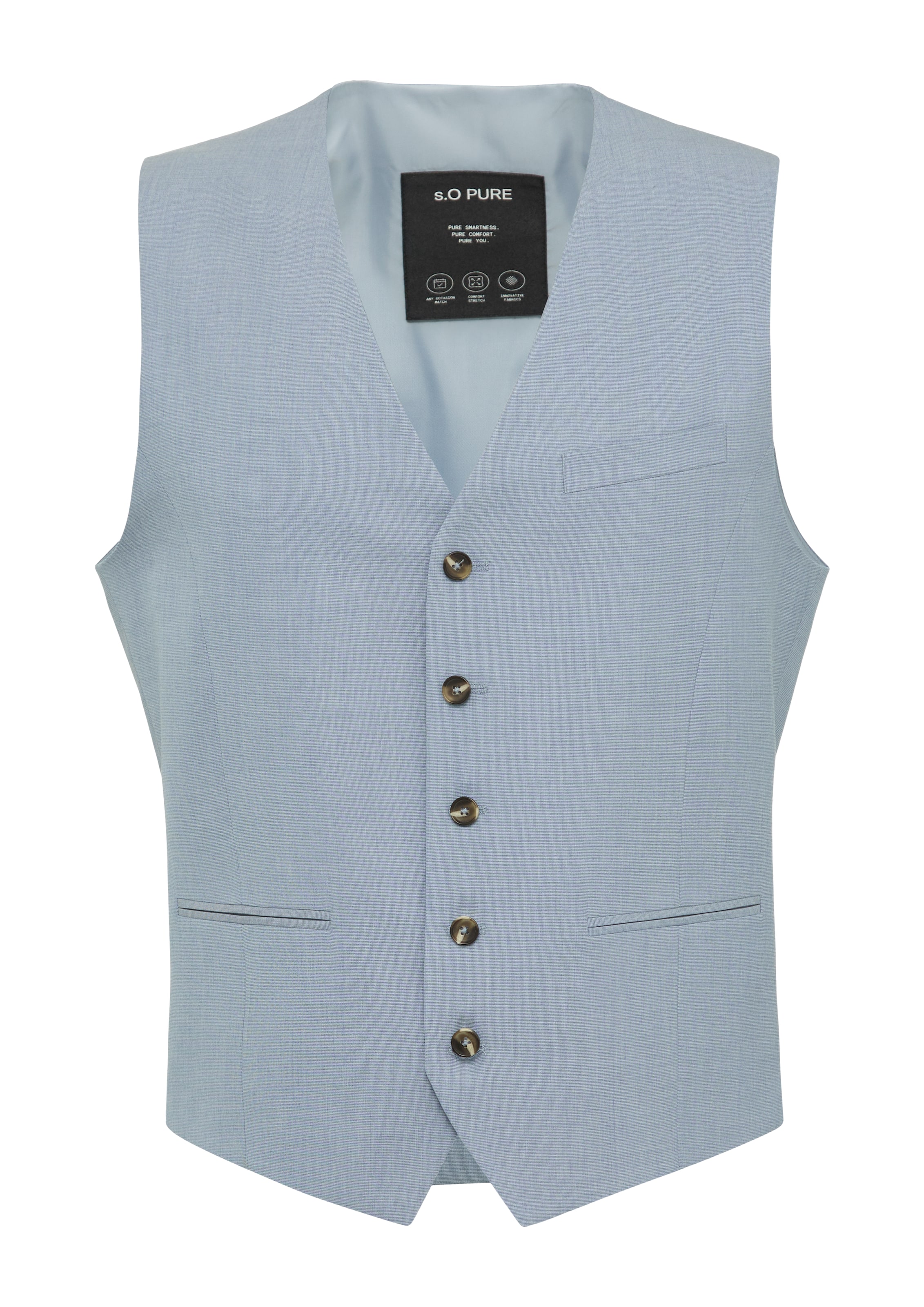 Gilet de costume s.Oliver BLACK LABEL en bleu : devant