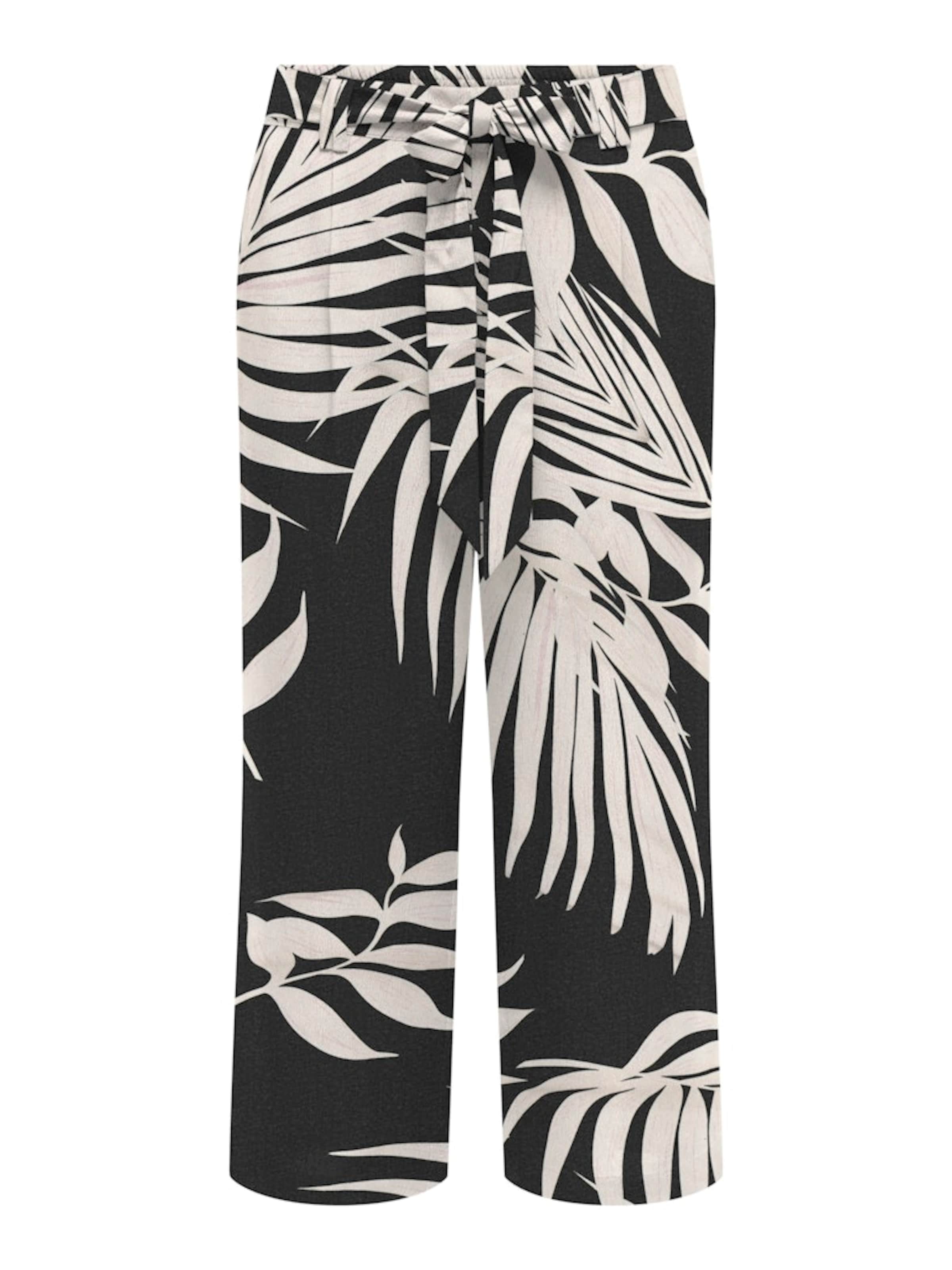 ONLY Avar lõige Voltidega püksid 'ONLNOVA', värv must: eest vaates