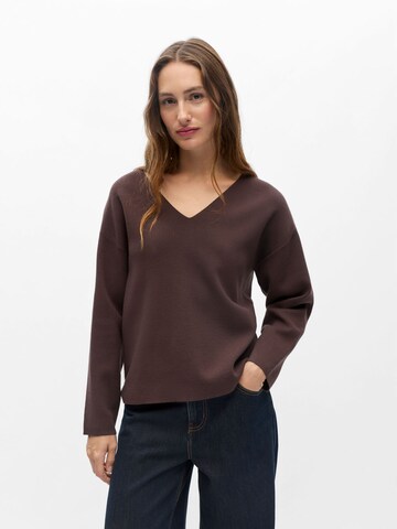 Pull-over OBJECT en marron : devant