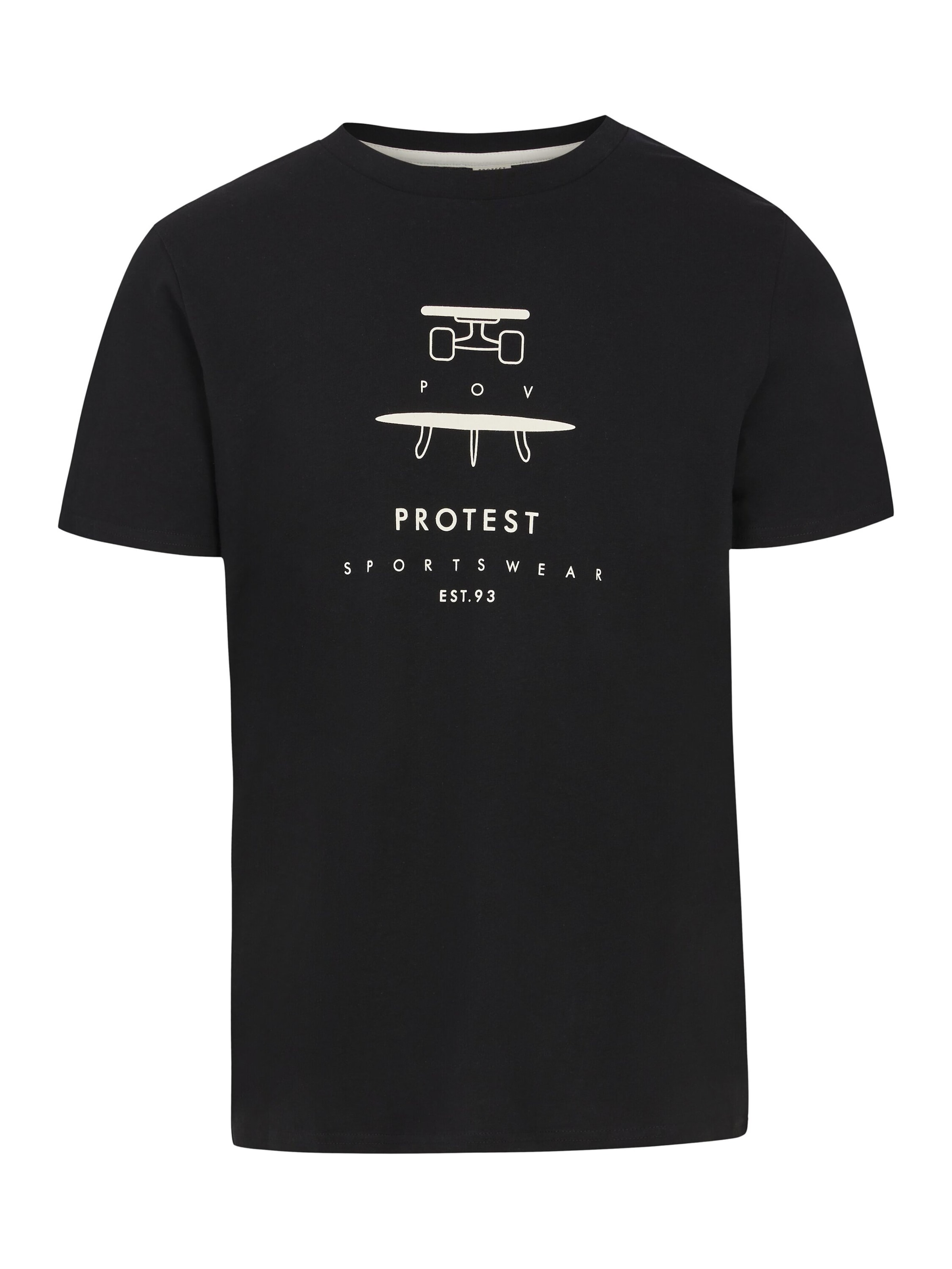 PROTEST Shirt 'PRTAndros' in Black: front