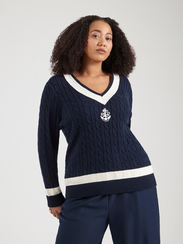 Lauren Ralph Lauren PlusPulover 'MEREN' - plava boja: prednji dio
