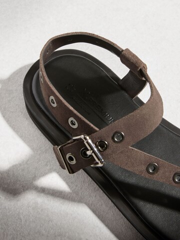 Next T-Bar Sandals in Brown