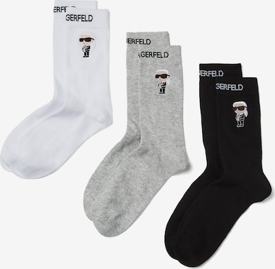 Karl Lagerfeld Chaussettes 'Ikonik 2.0' en noir, Vue avec produit