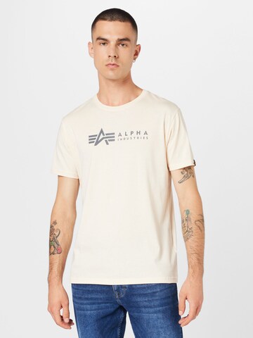 ALPHA INDUSTRIES - Camiseta en beige: frente