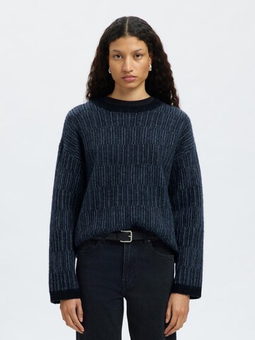 SELECTED Pullover 'SLFAlfa' in Blau: Vorderseite