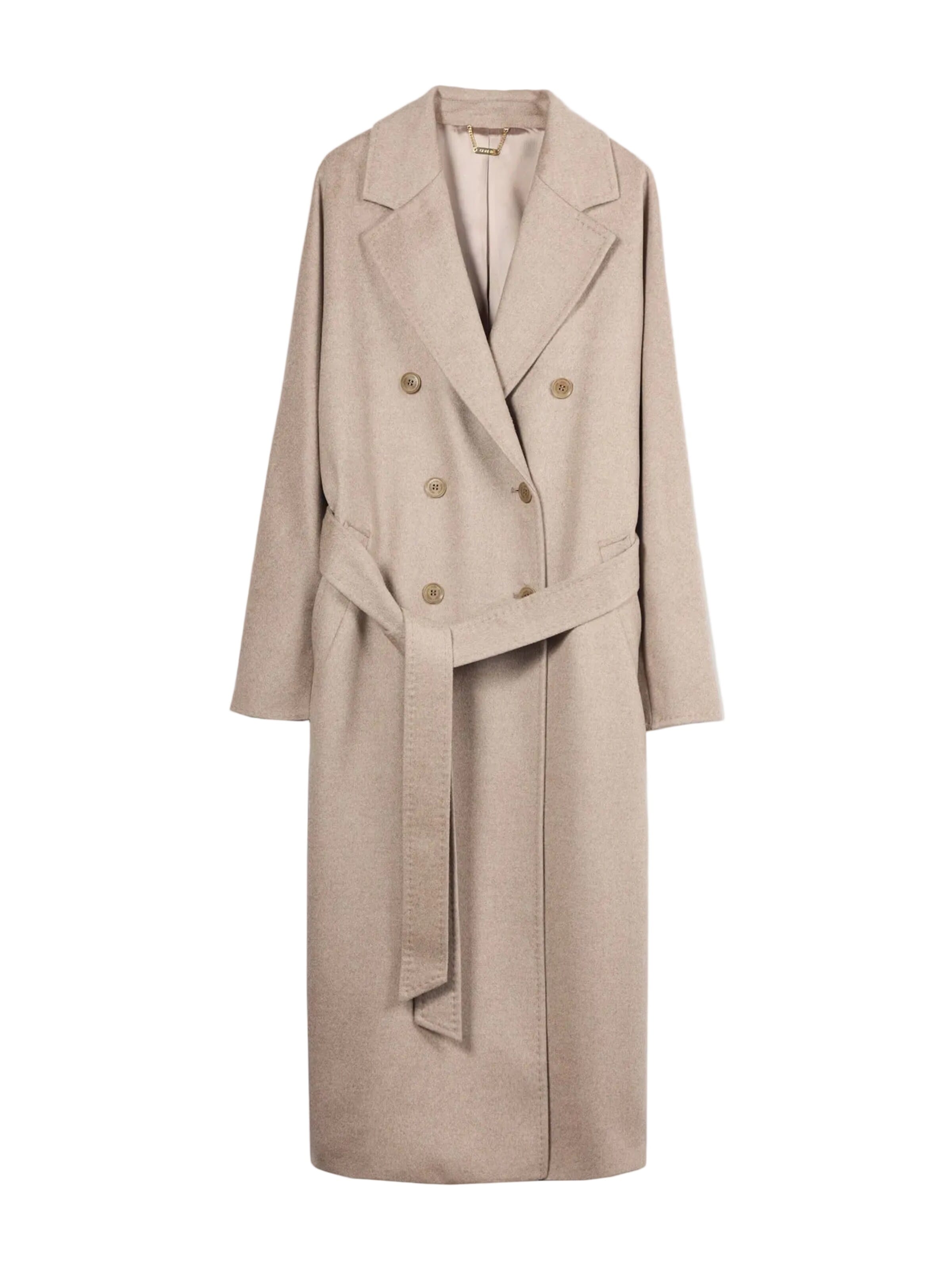 GOBI Cashmere Between-seasons coat 'Women’s Double-Breasted Cashmere Coat' in Grey: front