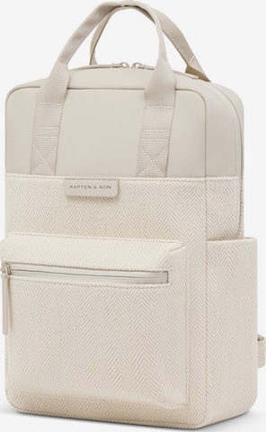 Kapten & Son Rucksack 'Bergen Small' in Weiß: Vorderseite