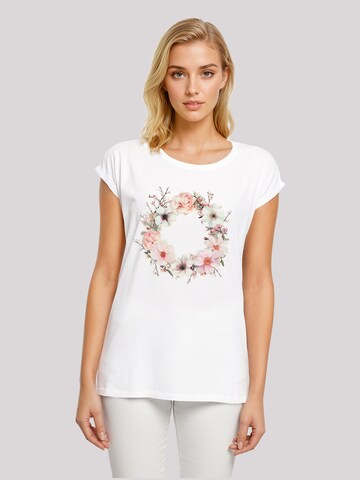 T-shirt 'Rosa Blumenkranz' F4NT4STIC en blanc : devant