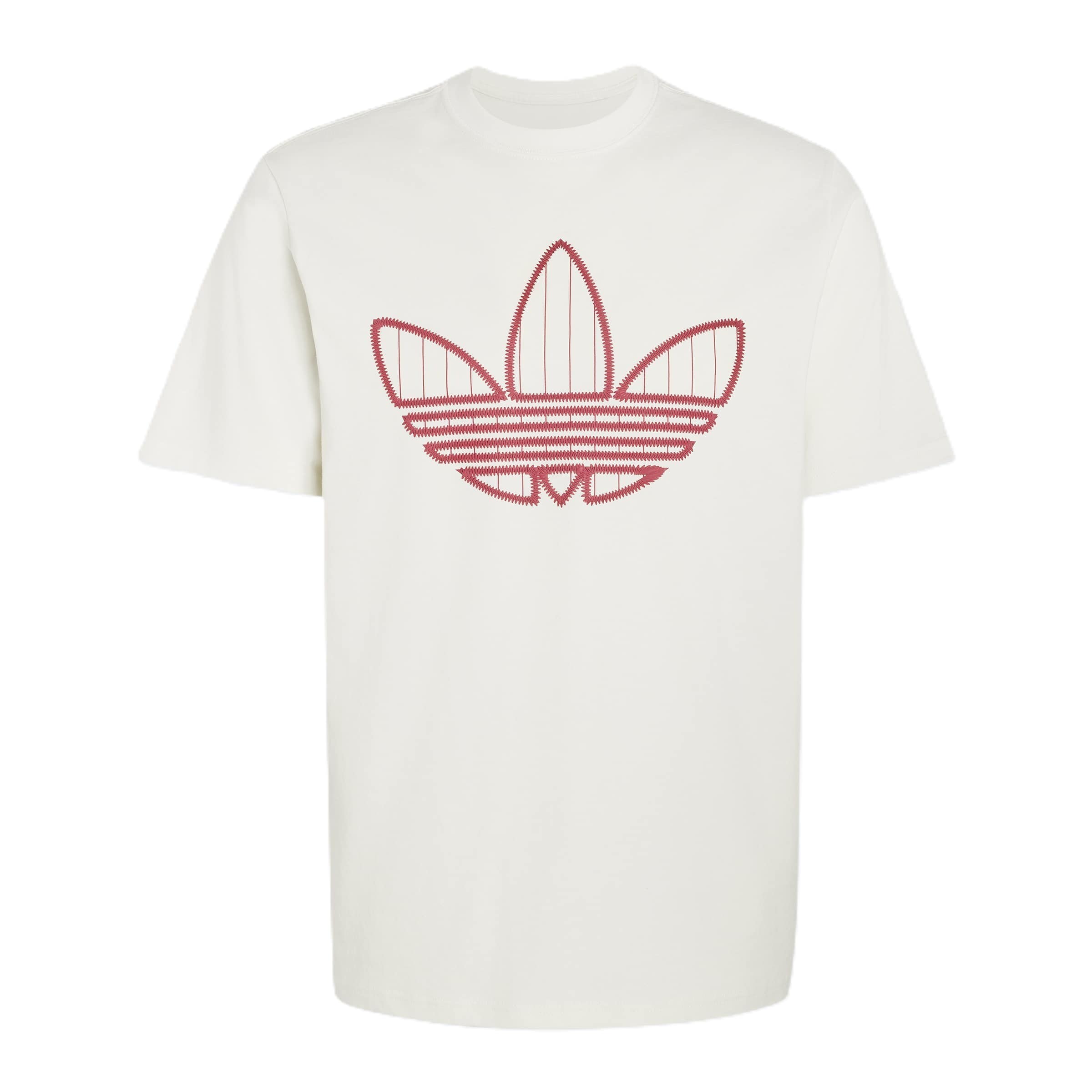 ADIDAS ORIGINALS - Camiseta 'Trefoil Infill' en beige: frente