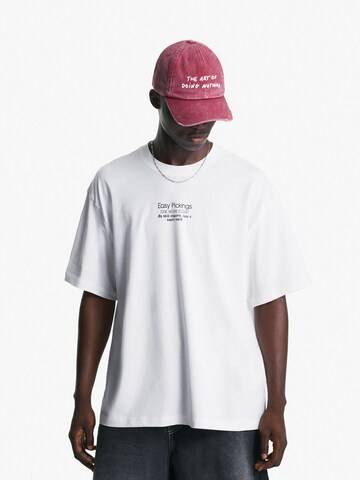 Bershka Koszulka w kolorze biały