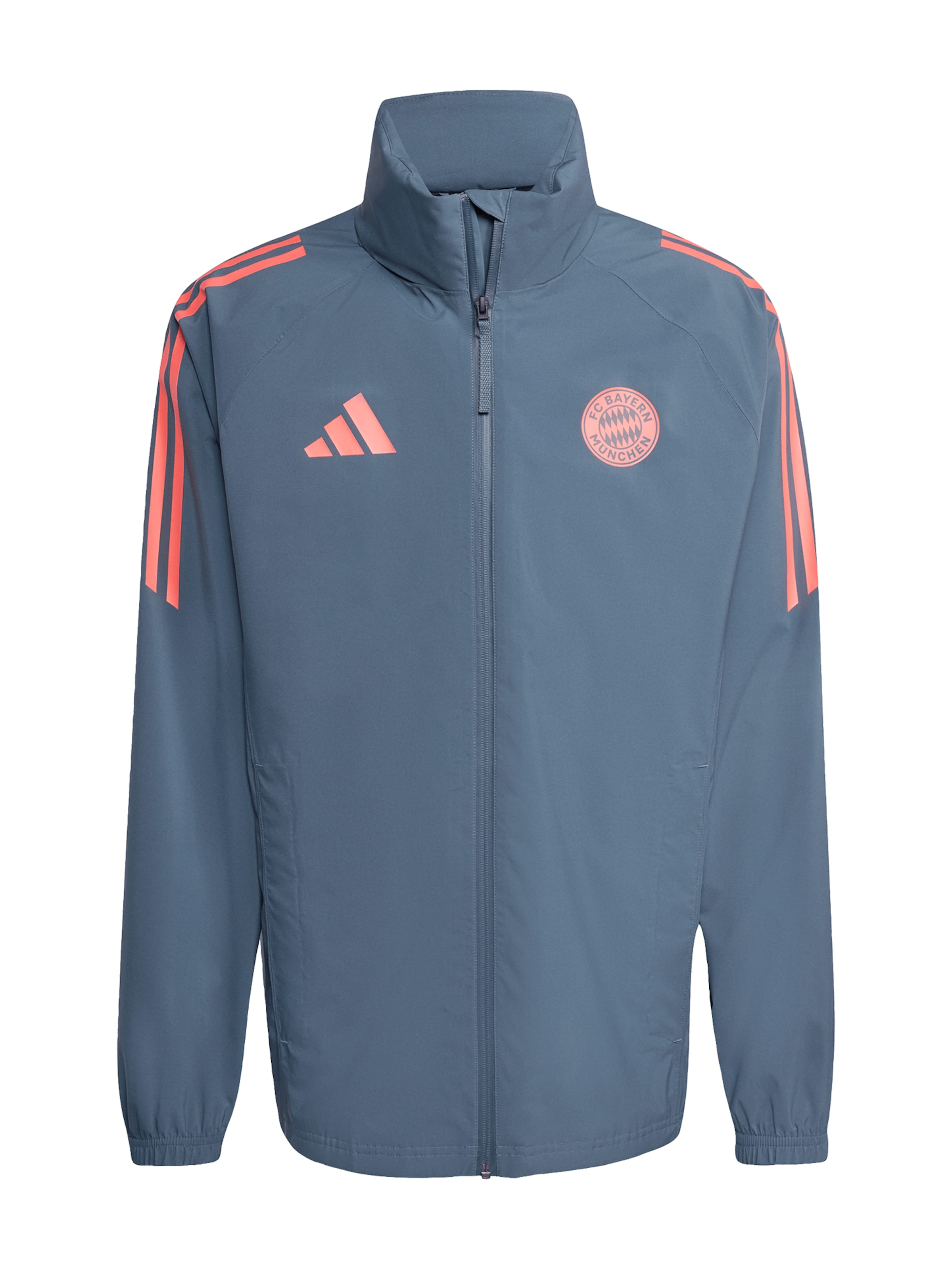 ADIDAS PERFORMANCE Athletic Jacket in Basalt grey / Red, Item view