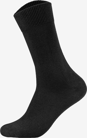 camano Socken in Schwarz: Vorderseite
