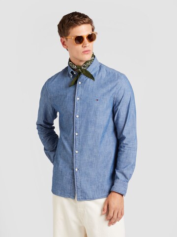 TOMMY HILFIGER Regular fit Overhemd in Blauw: voorkant