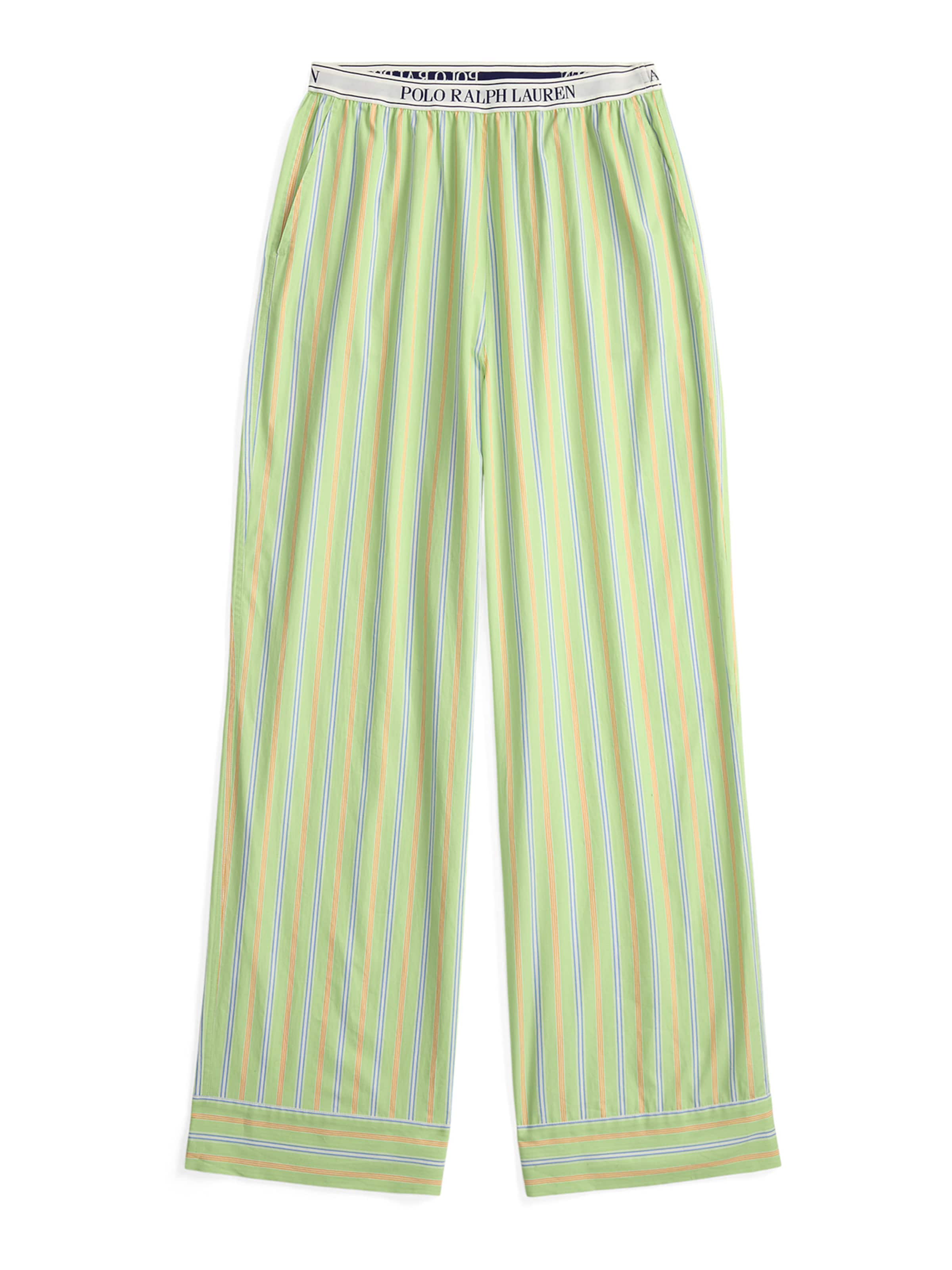 Pantalon de pyjama ' Shirting Stripes ' Polo Ralph Lauren en vert : devant