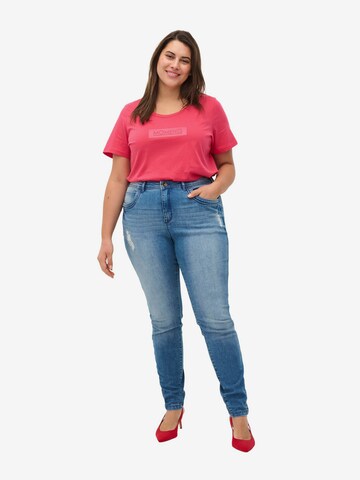 Zizzi Slimfit Jeans 'Amy' in Blau