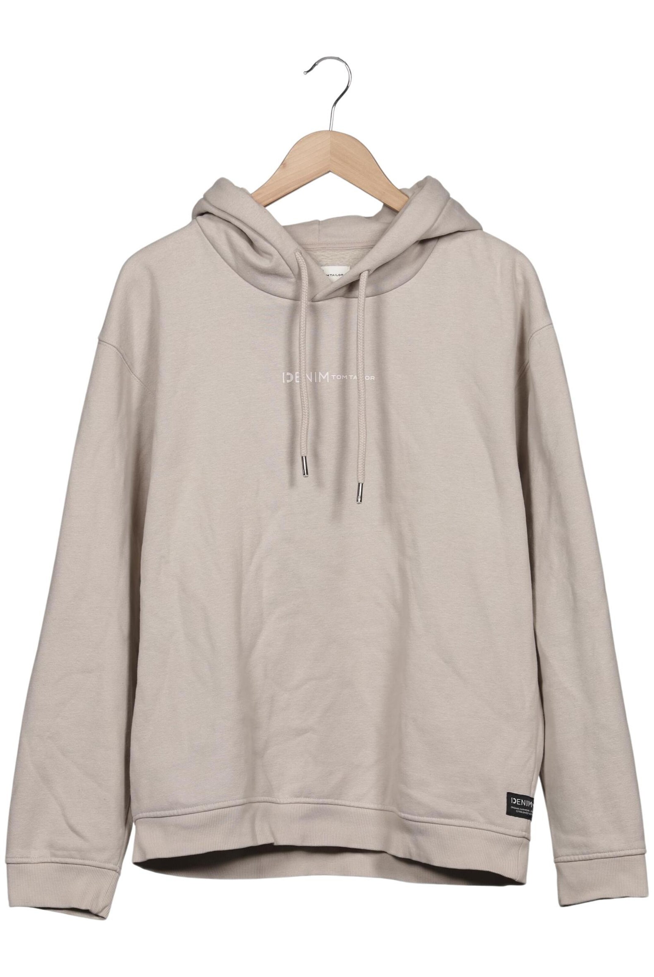 TOM TAILOR Sweatshirt & Zip-Up Hoodie in L in Beige: front