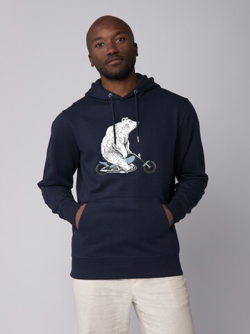 Watapparel Sweatshirt 'Bär auf Bike' in Blauw
