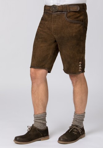 Regular Pantalon folklorique 'Fred' STOCKERPOINT en marron : devant