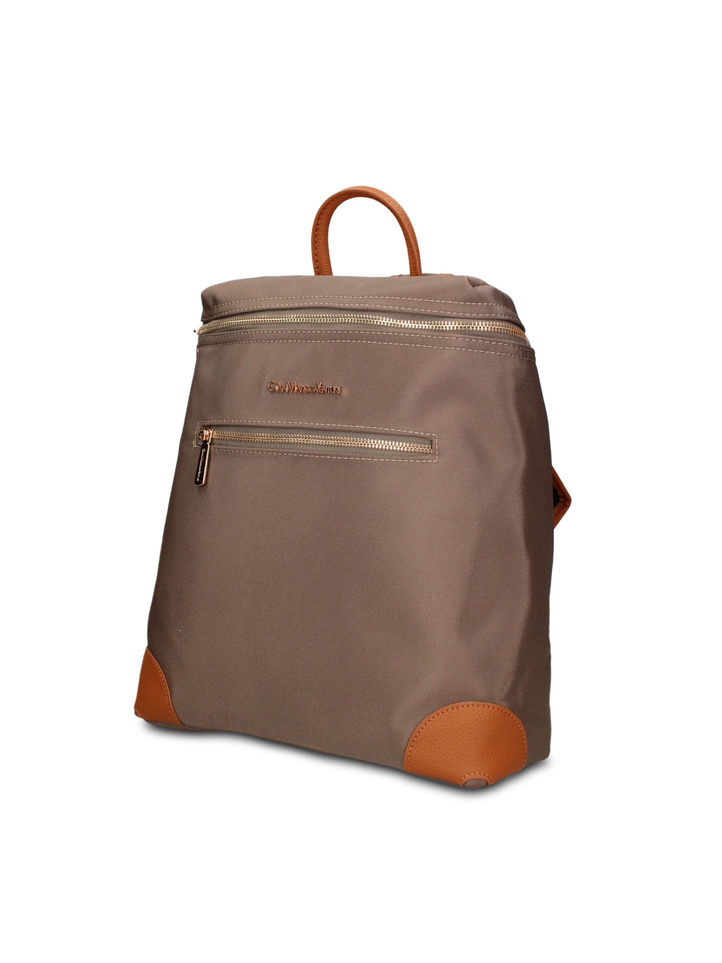 Zaino 'Zaino Vegan Leather Gianmarco Venturi - e con Zip' di GianMarco Venturi in verde: frontale