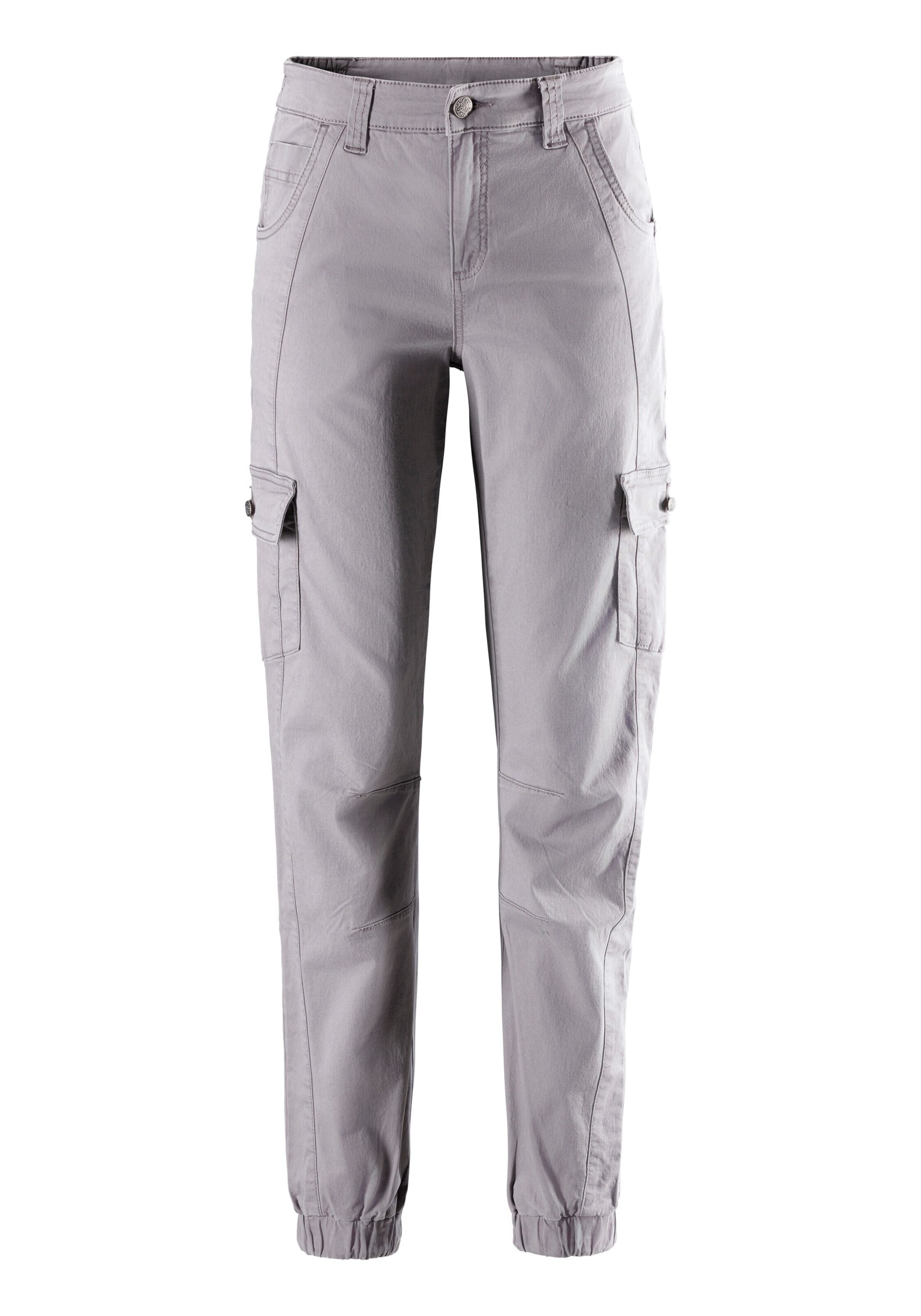 LASCANA ACTIVE Tapered Outdoor Pants in Grey: front
