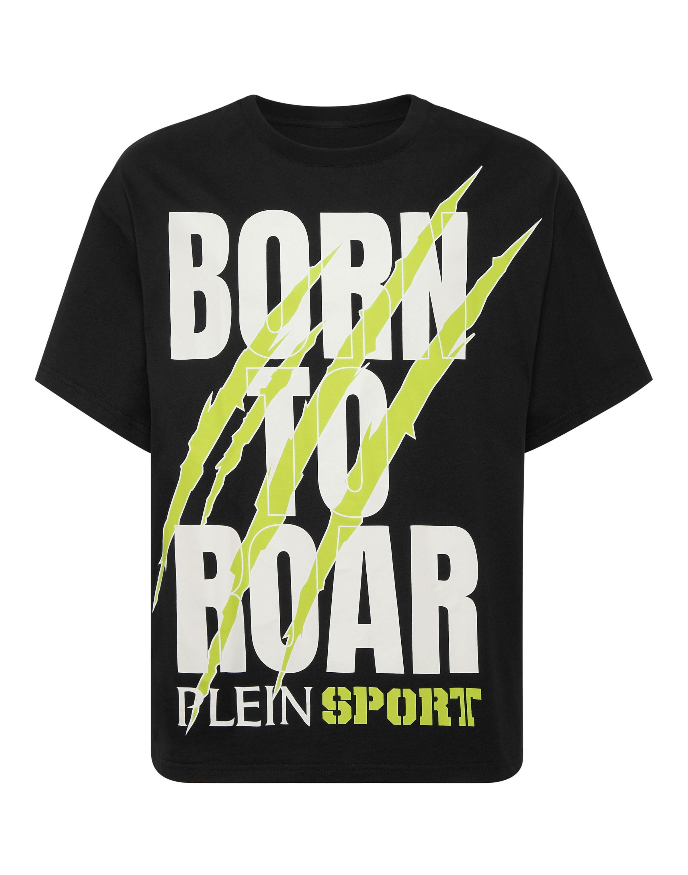 Plein Sport Camiseta 'Scratch' en amarillo neón / negro / blanco, Vista del producto