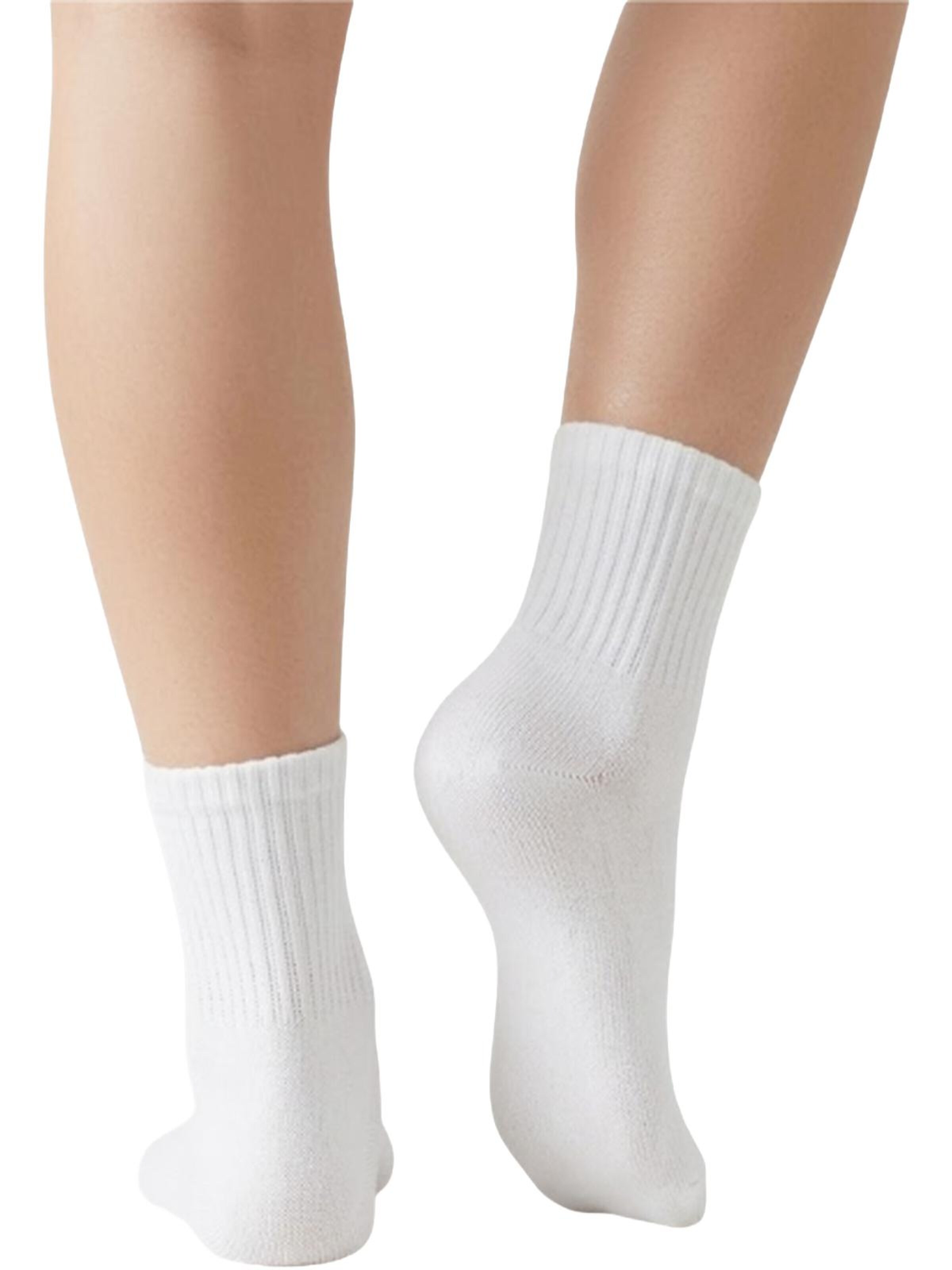 El Sueno - Calcetines 'Quarter Sportsocken' en blanco: frente