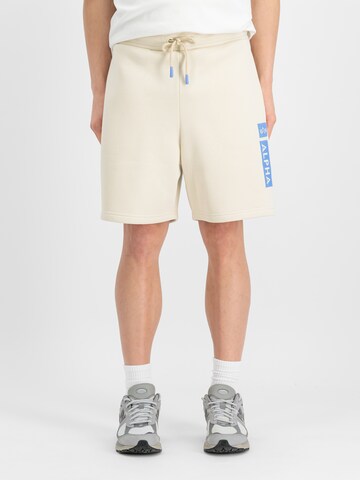 ALPHA INDUSTRIES Regular Trousers in Beige: front