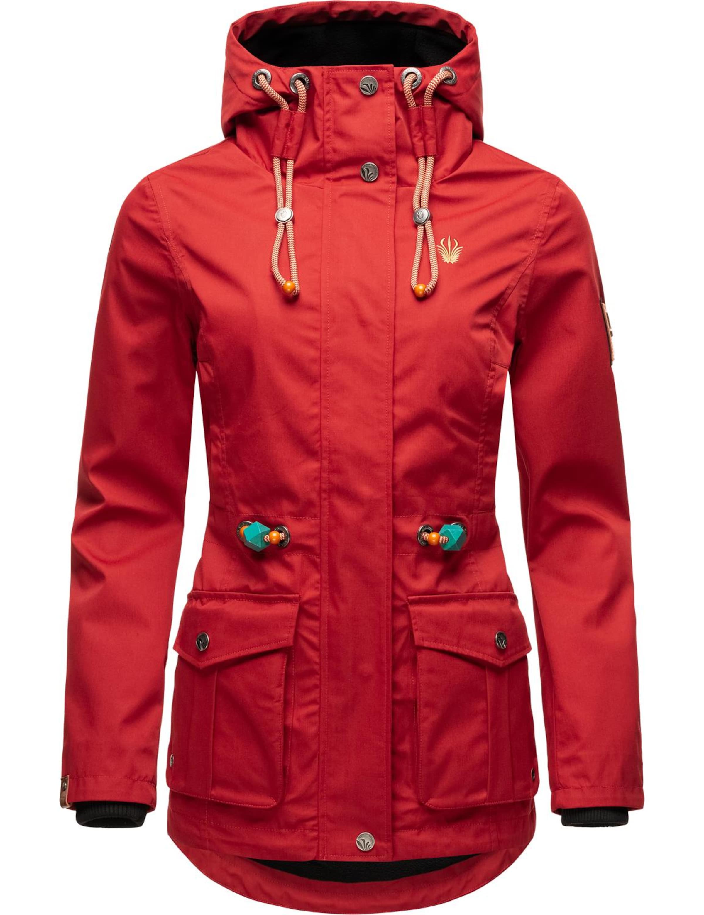 MARIKOO Overgangsjakke 'Babetaa' i rød