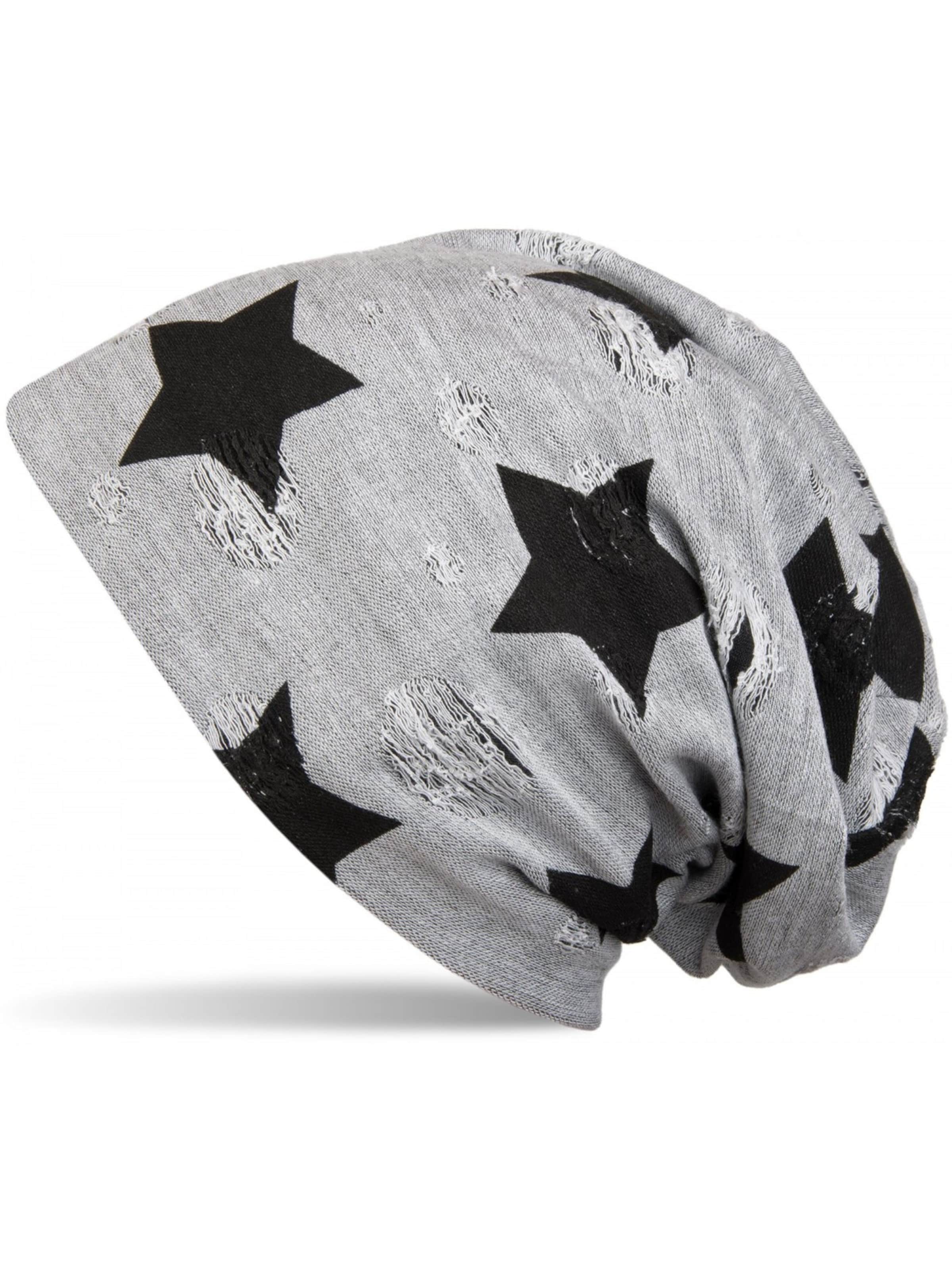 styleBREAKER Beanie 'Beanie mit Sterne & Punkte Muster' in Light grey, Item view