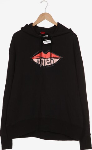 HUGO Red Sweatshirt & Zip-Up Hoodie in XL in Black: front