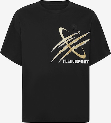 Plein Sport - Camiseta 'Scratch' en negro: frente
