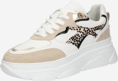 PS Poelman Låg sneaker 'JANA' i beige / guld / svart / vit, Produktvy