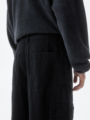 Regular Pantalon cargo Pull&Bear en noir