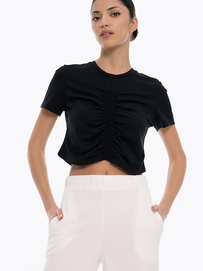 fekete 4TAILORS Póló 'Connect me' - XS, Termék nézet