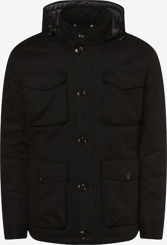 Finshley & Harding Winter Jacket in Black: front